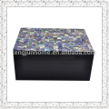 Caja de Almacenamiento Paua Shell con Pintura Negro Tamaño Medio